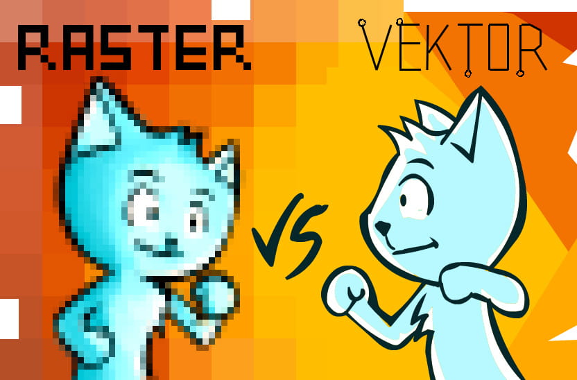 Illustrasi raster vs vector