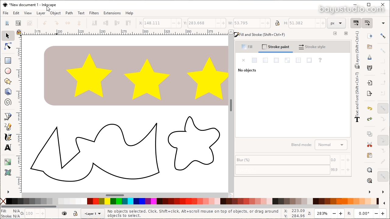 Как нарисовать треугольник в inkscape