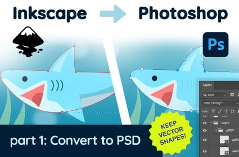 Inkscape & Photoshop #1: Convert SVG to PSD with Editable Vector