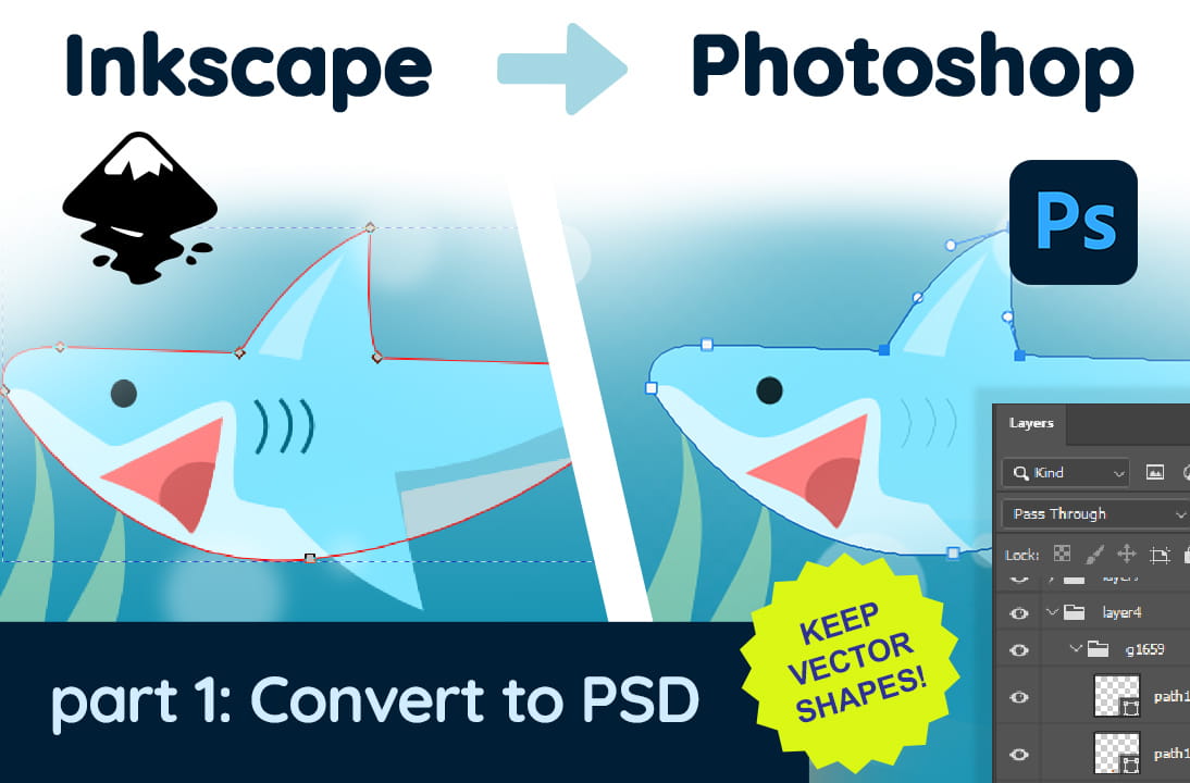 Convert Inkscape SVG to PSD Illustration