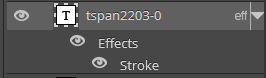 Text stroke as layer effect