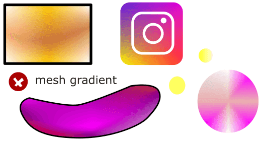 Mesh gradient in Inkscape