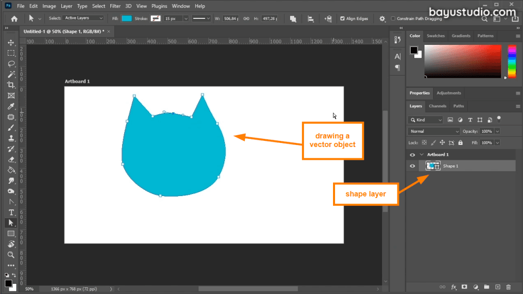 Drawing vector in photoshop