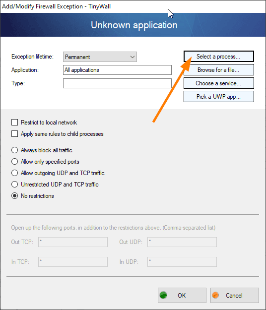 Mengunblok process